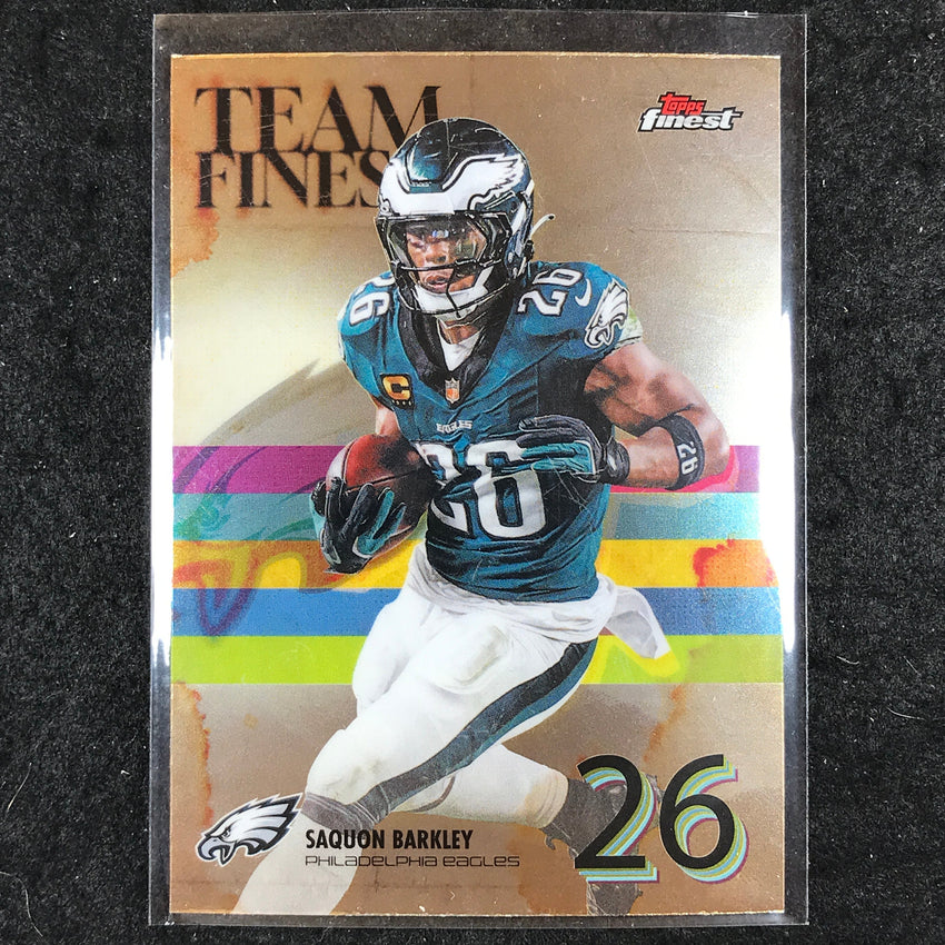 2025 Topps Finest NFL SAQUON BARKLEY Team Finest Base #5