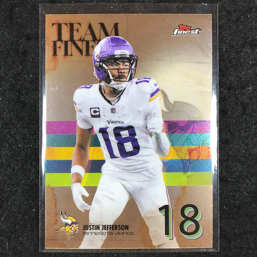 2025 Topps Finest NFL JUSTIN JEFFERSON Team Finest Base #8