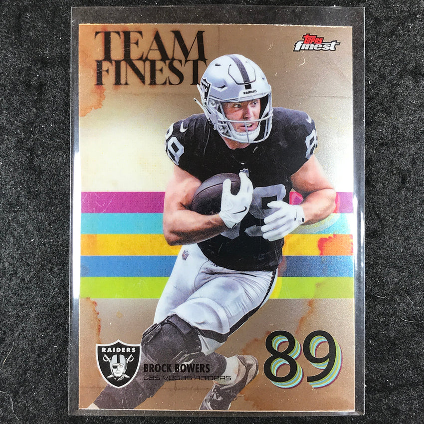 2025 Topps Finest NFL BROCK BOWERS Team Finest Base #9