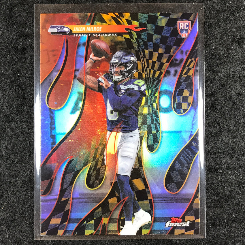 2025 Topps Finest NFL JALEN MILROE Torchers Rookie Refractor #6