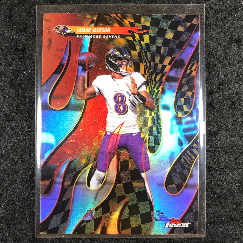 2025 Topps Finest NFL LAMAR JACKSON Torchers Refractor #9