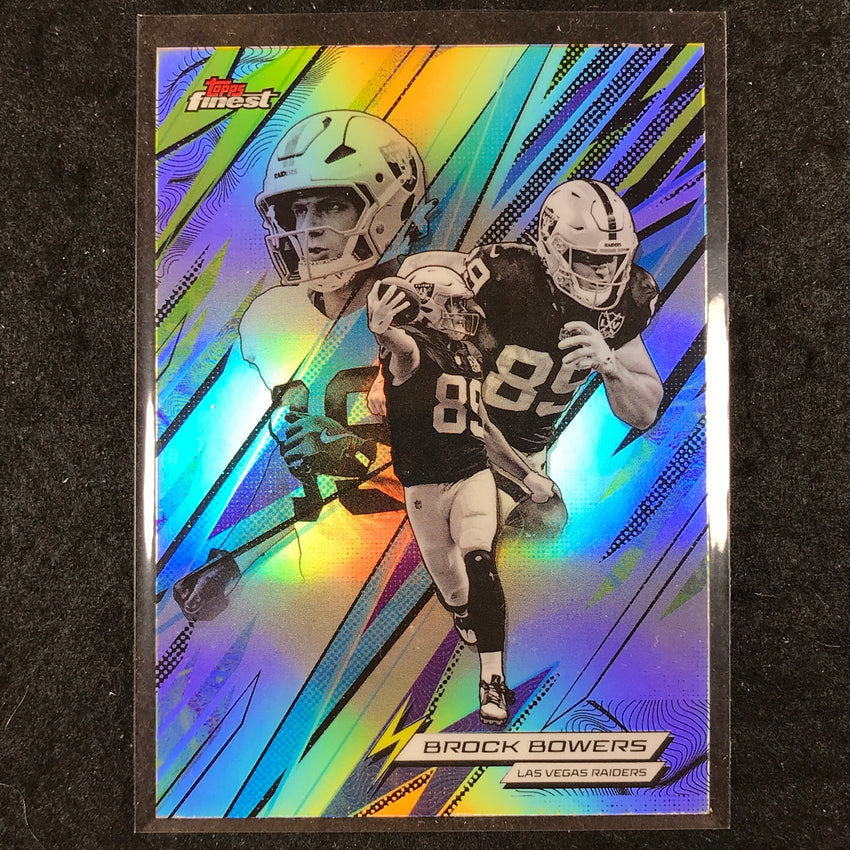 2025 Topps Finest NFL BROCK BOWERS Power Kings Refractor #9