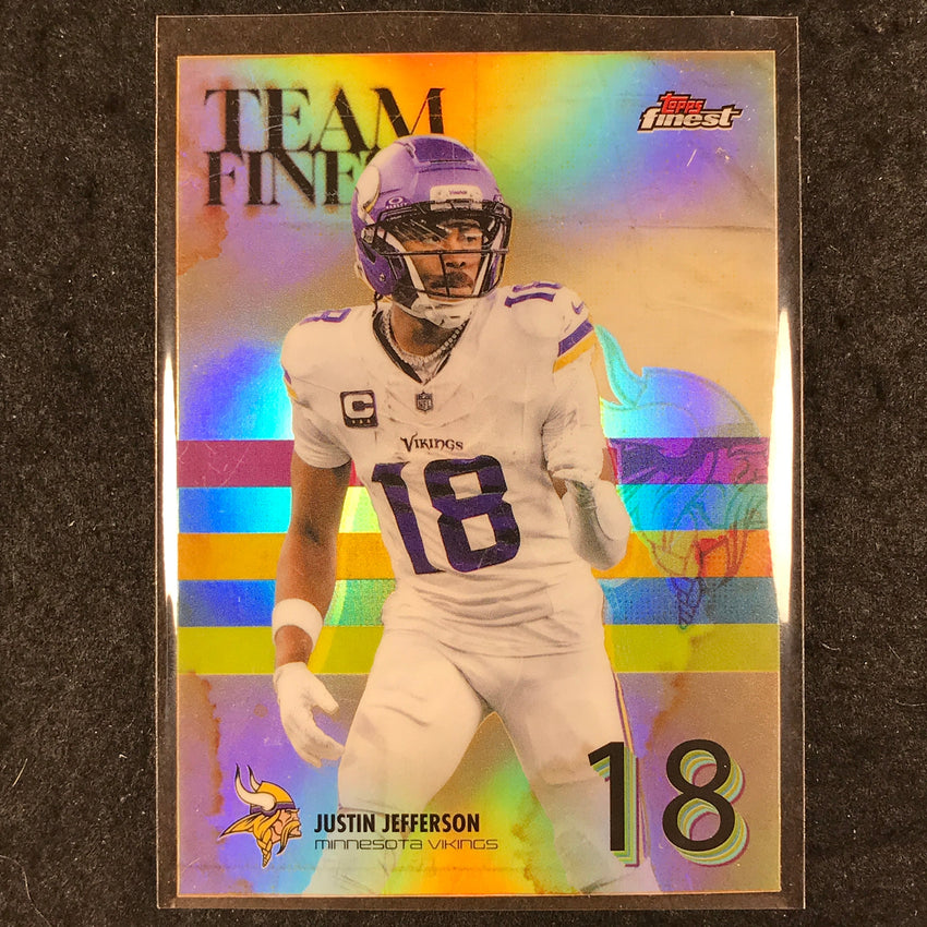 2025 Topps Finest NFL JUSTIN JEFFERSON Team Finest Refractor #8