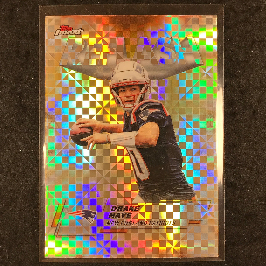 2025 Topps Finest NFL DRAKE MAYE Reflash X-Fractor #5