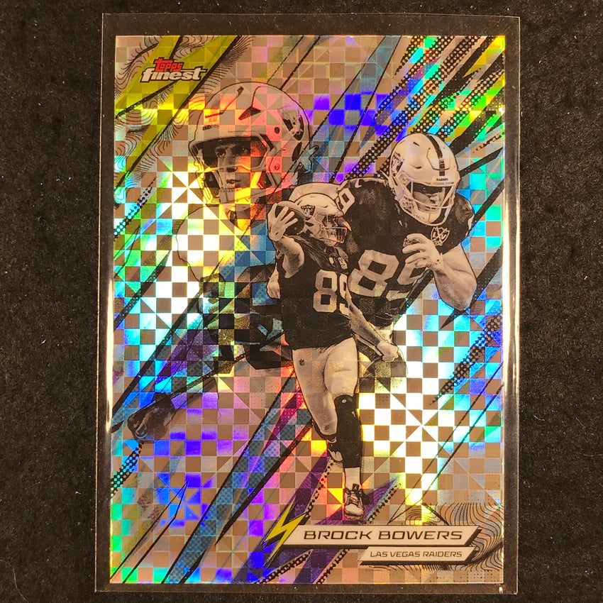 2025 Topps Finest NFL BROCK BOWERS Power Kings X-Fractor #9