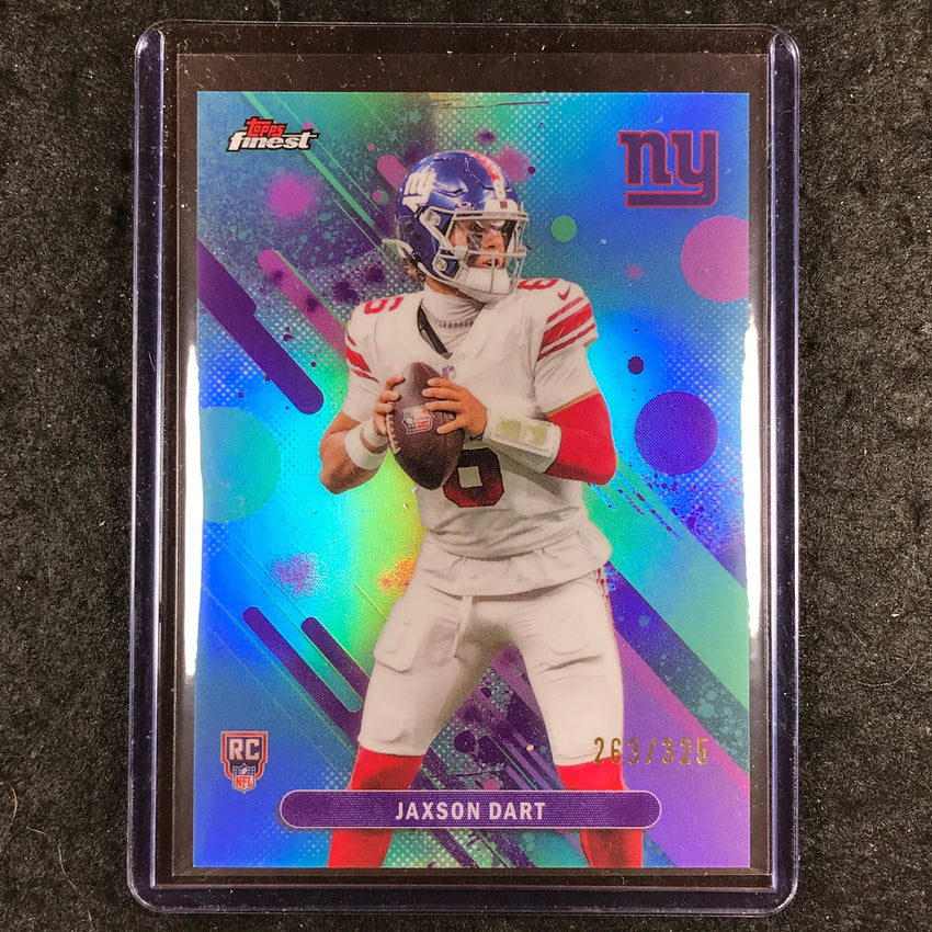 2025 Topps Finest NFL JAXSON DART Rookie Common Sky Blue 263/325