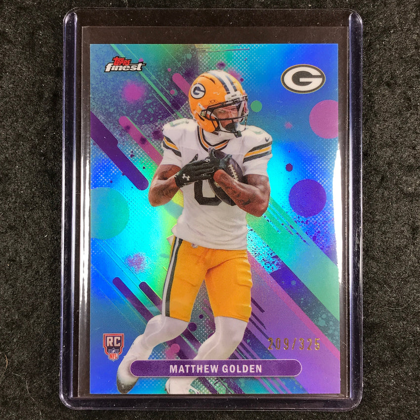 2025 Topps Finest NFL MATTHEW GOLDEN Rookie Common Sky Blue 209/325