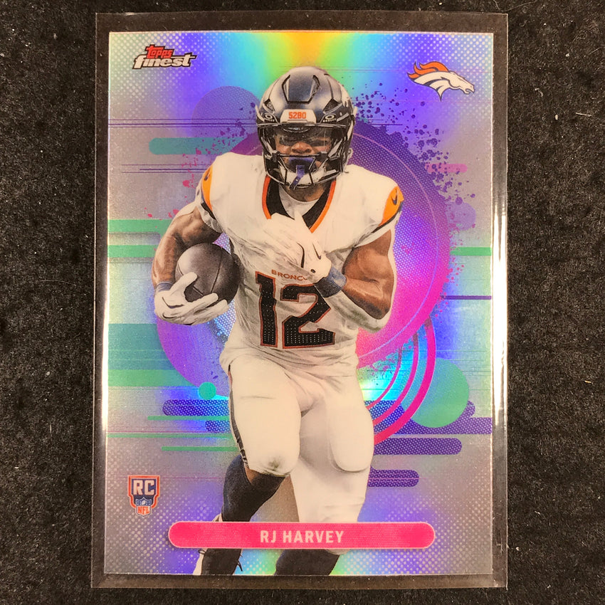 2025 Topps Finest NFL RJ HARVEY Rookie Uncommon Refractor #112
