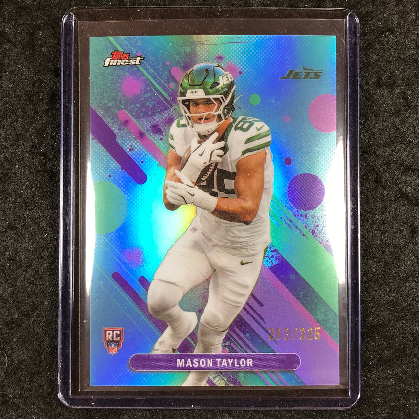 2025 Topps Finest NFL MASON TAYLOR Rookie Common Sky Blue 263/325