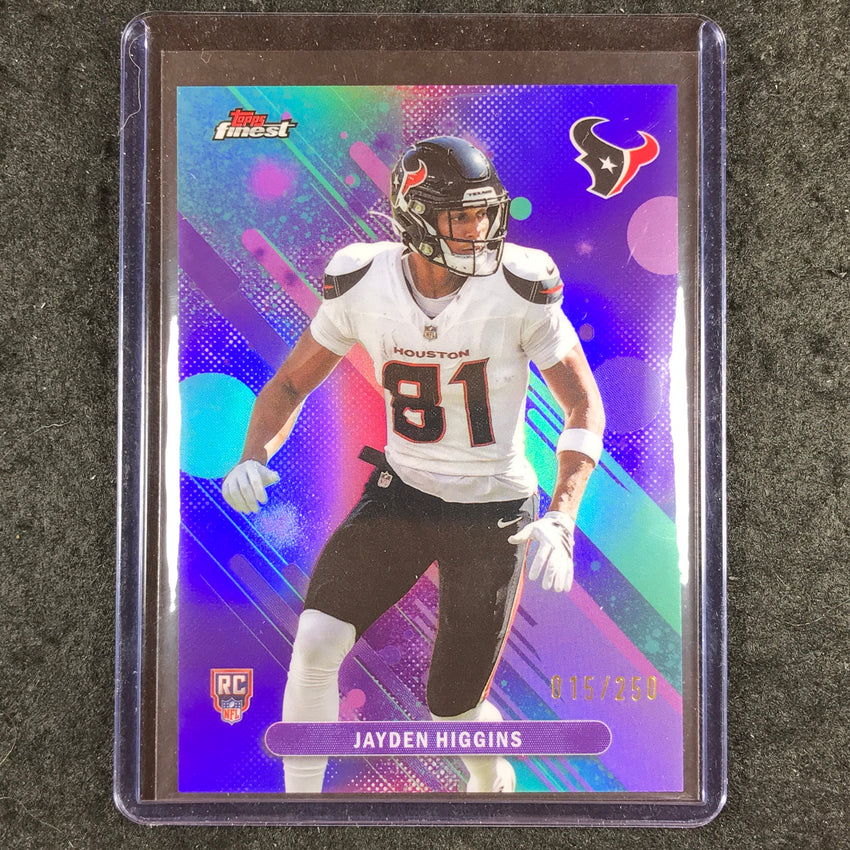 2025 Topps Finest NFL JAYDEN HIGGINS Common Rookie Purple 15/250
