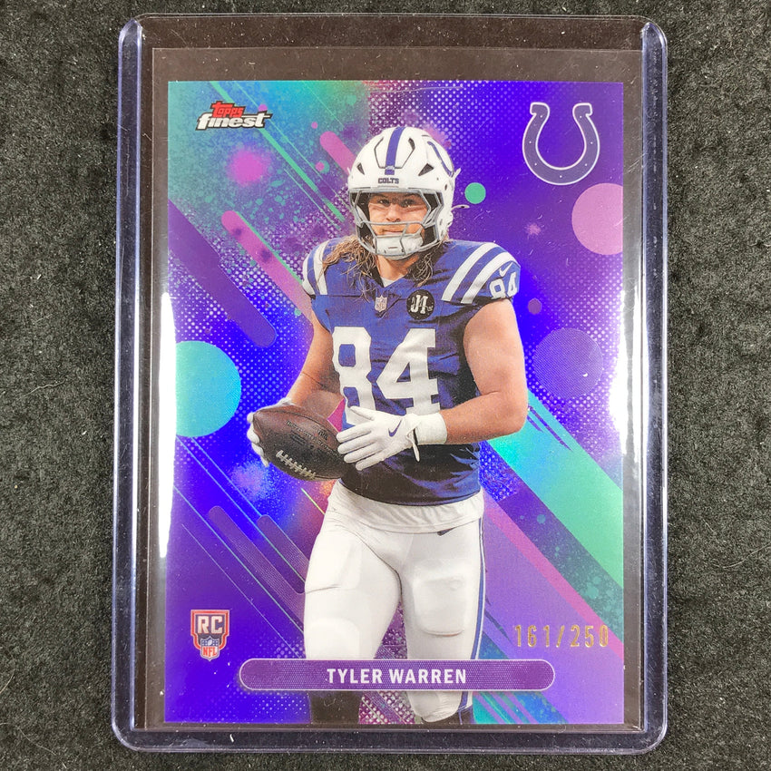 2025 Topps Finest NFL TYLER WARREN Common Rookie Purple 161/250