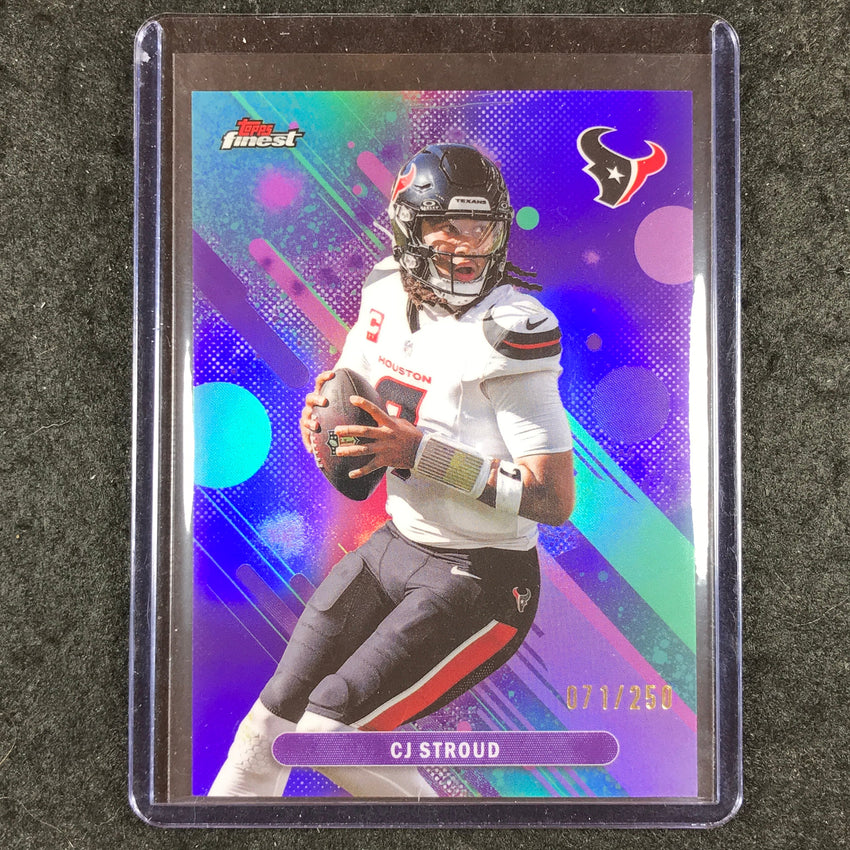 2025 Topps Finest NFL CJ STROUD Common Purple 71/250
