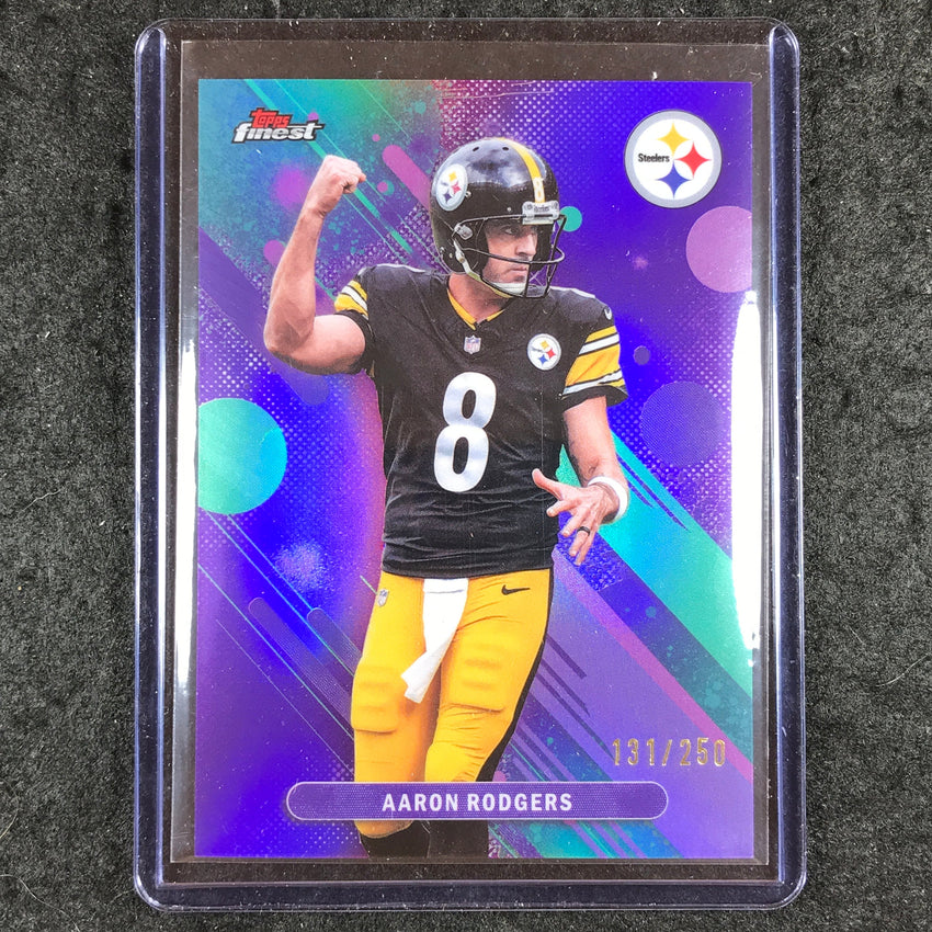 2025 Topps Finest NFL AARON RODGERS Common Purple 131/250