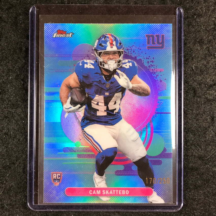 2025 Topps Finest NFL CAM SKATTEBO Uncommon Rookie Sky Blue 170/250