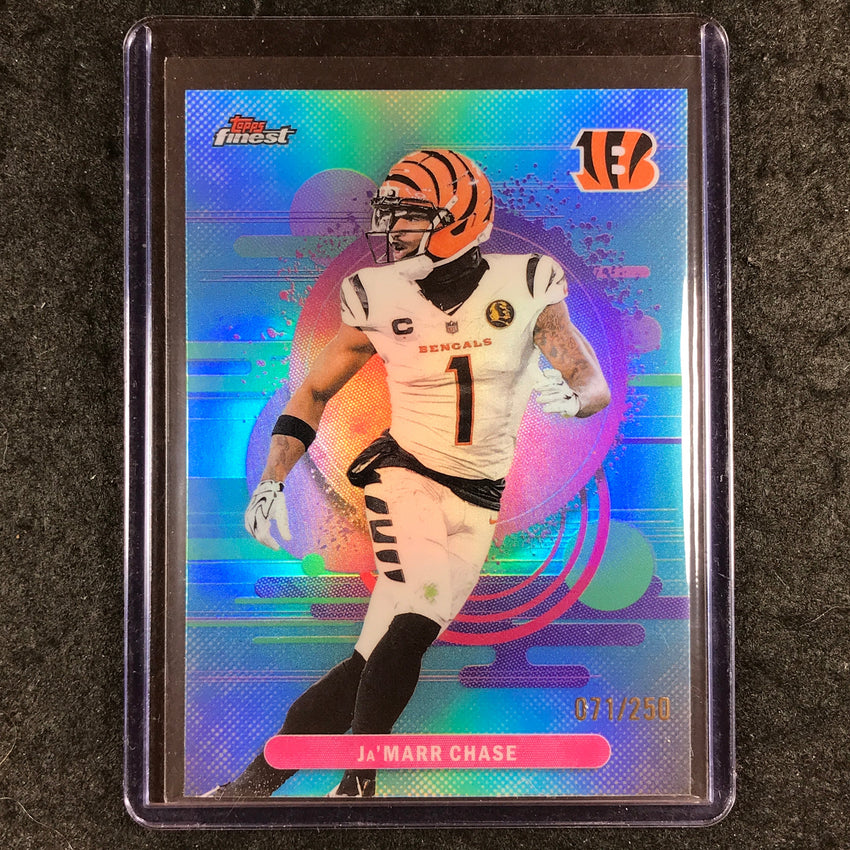 2025 Topps Finest NFL JA'MARR CHASE Uncommon Sky Blue 71/250
