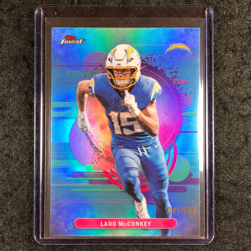 2025 Topps Finest NFL LADD MCCONKEY Uncommon Sky Blue 41/250