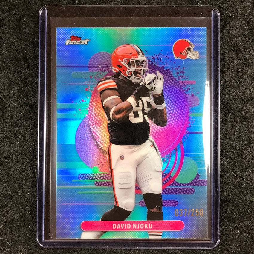 2025 Topps Finest NFL DAVID NJOKU Uncommon Sky Blue 37/250