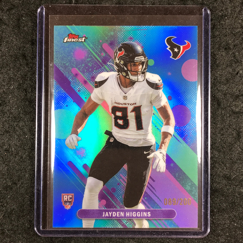 2025 Topps Finest NFL JAYDEN HIGGINS Common Rookie Blue 89/200