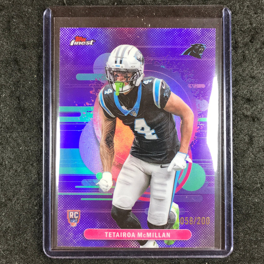 2025 Topps Finest NFL TETAIROA MCMILLAN Uncommon Rookie Purple 58/200