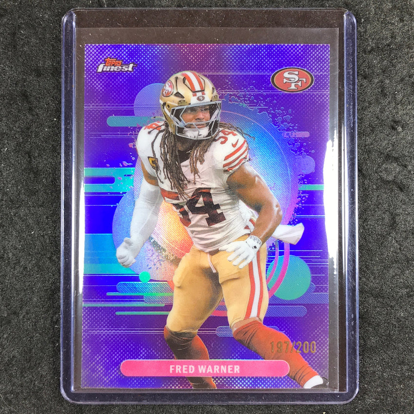 2025 Topps Finest NFL FRED WARNER Uncommon Purple 197/200