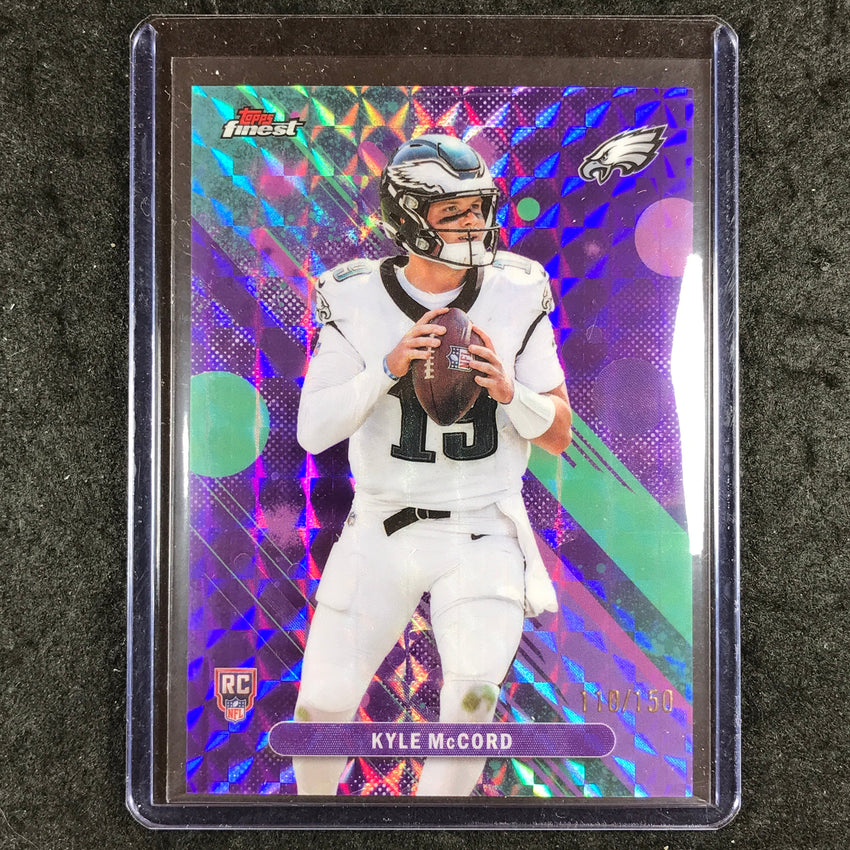 2025 Topps Finest NFL KYLE MCCORD Common Rookie Purple Geometric 110/150