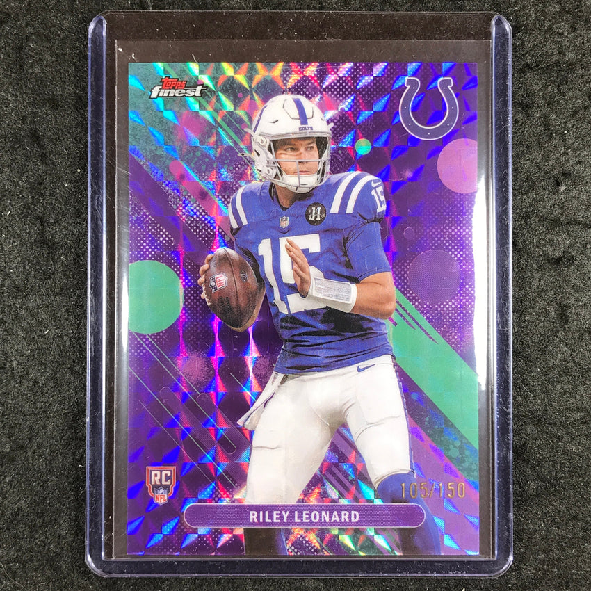 2025 Topps Finest NFL RILEY LEONARD Common Rookie Purple Geometric 105/150