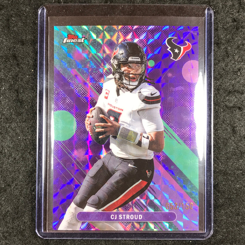 2025 Topps Finest NFL CJ STROUD Common Purple Geometric 53/150