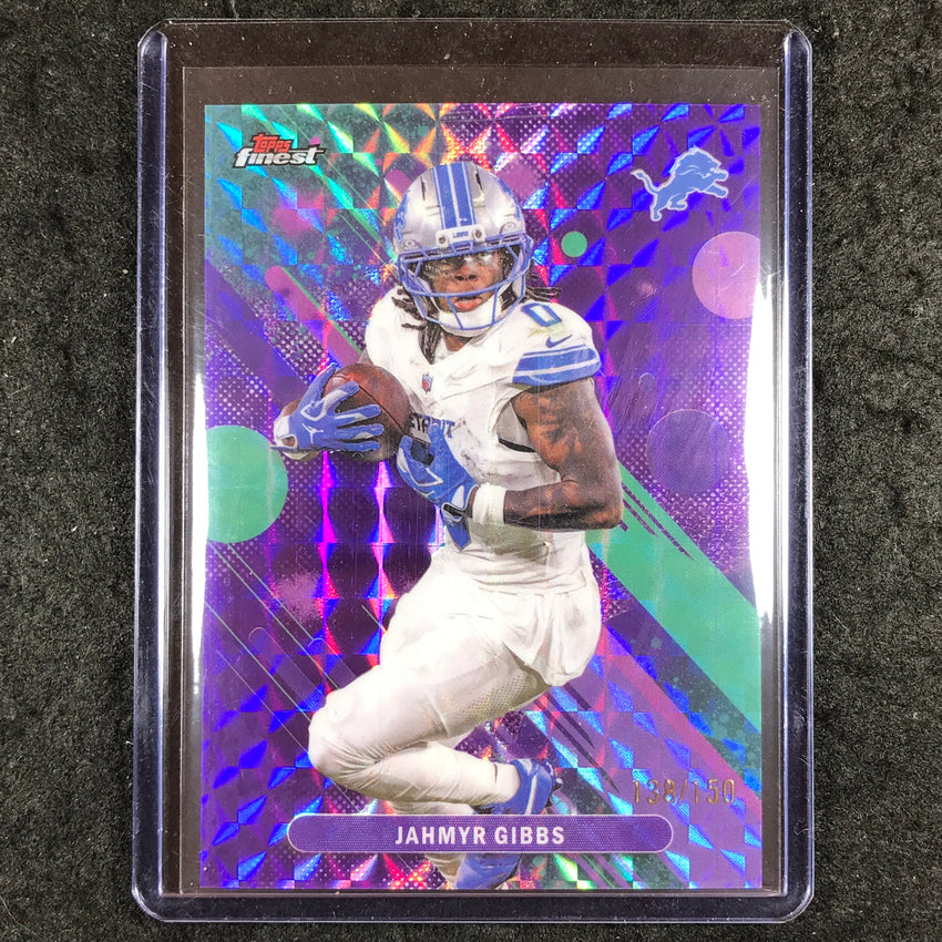 2025 Topps Finest NFL JAHMYR GIBBS Common Purple Geometric 138/150