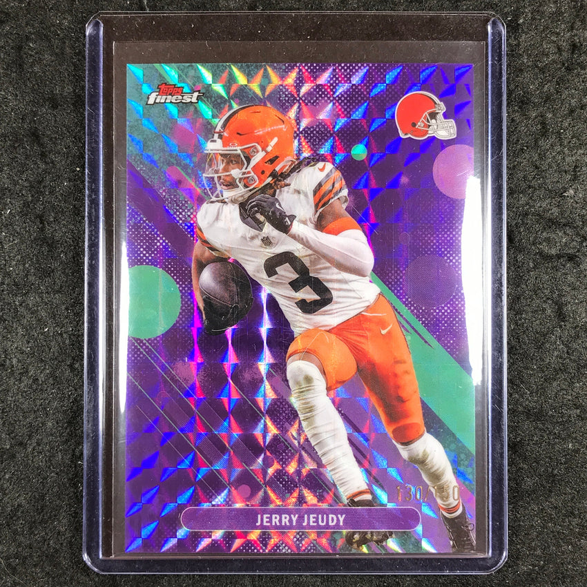 2025 Topps Finest NFL JERRY JEUDY Common Purple Geometric 130/150