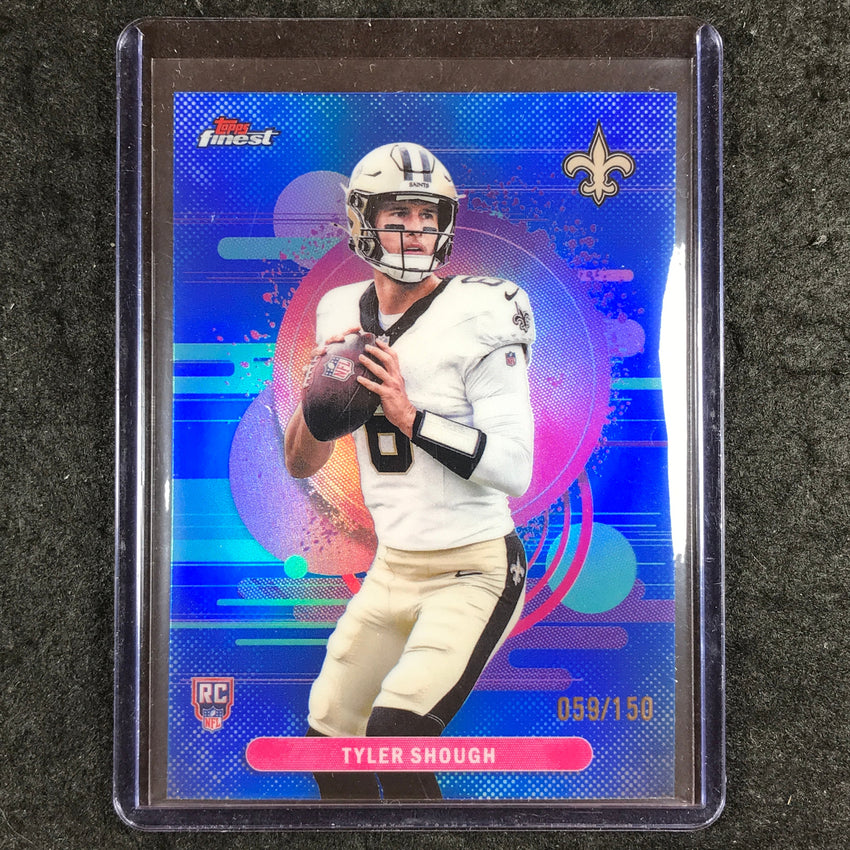 2025 Topps Finest NFL TYLER SHOUGH Uncommon Rookie Blue 59/150