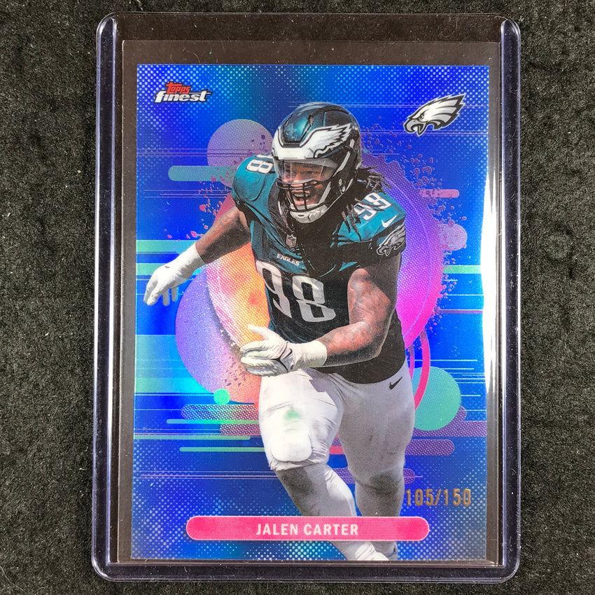 2025 Topps Finest NFL JALEN CARTER Uncommon Blue 105/150