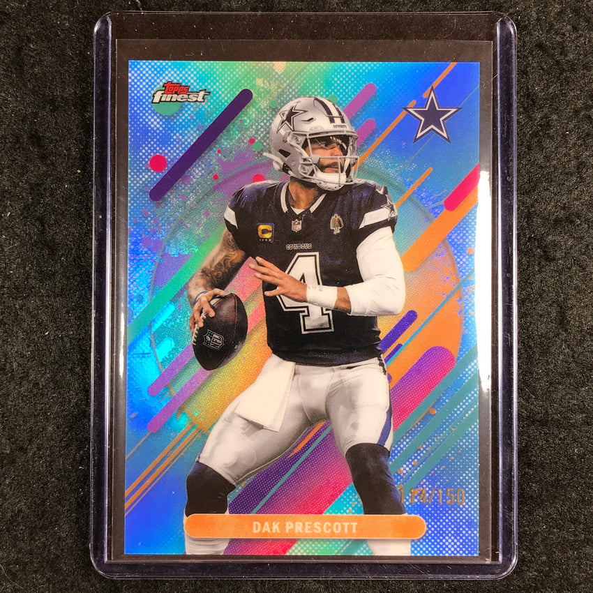 2025 Topps Finest NFL DAK PRESCOTT Rare Sky Blue 114/150