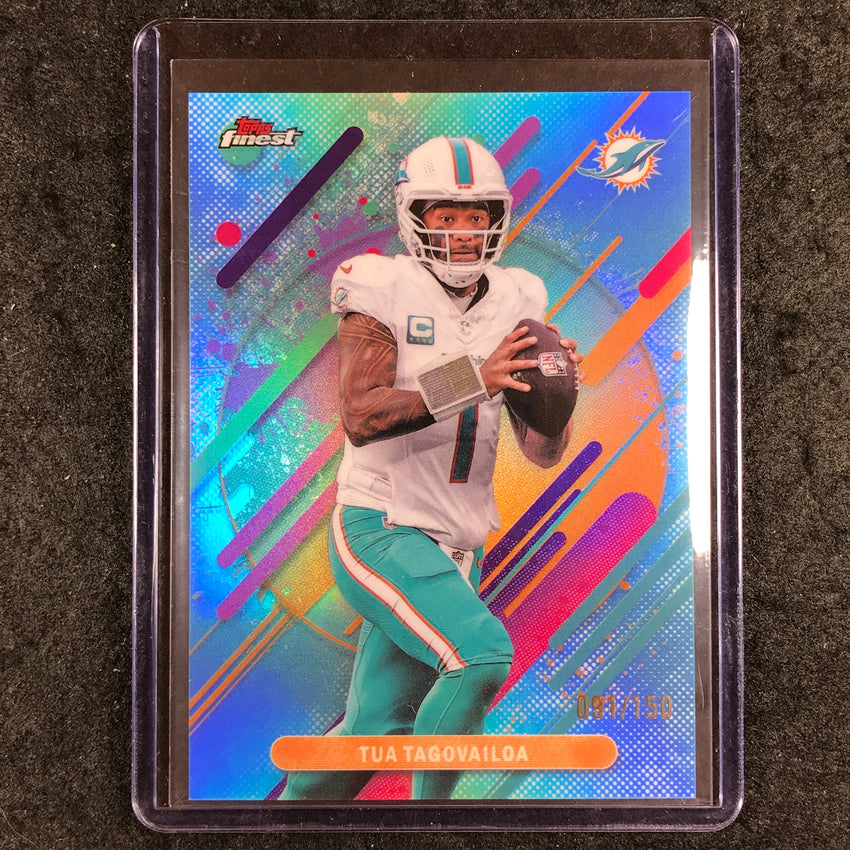 2025 Topps Finest NFL TUA TAGOVAILOA Rare Sky Blue 91/150