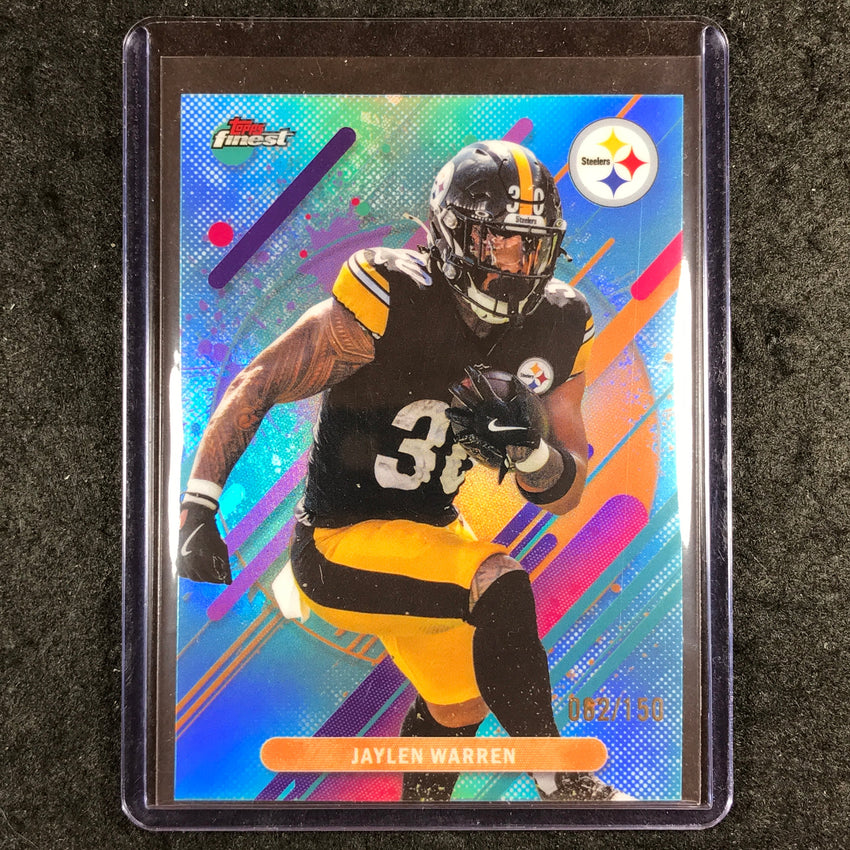 2025 Topps Finest NFL JAYLEN WARREN Rare Sky Blue 62/150