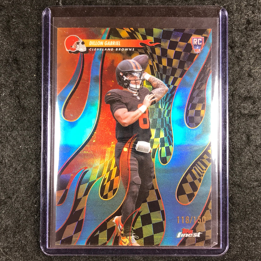 2025 Topps Finest NFL DILLON GABRIEL Torchers Rookie Sky Blue 118/150