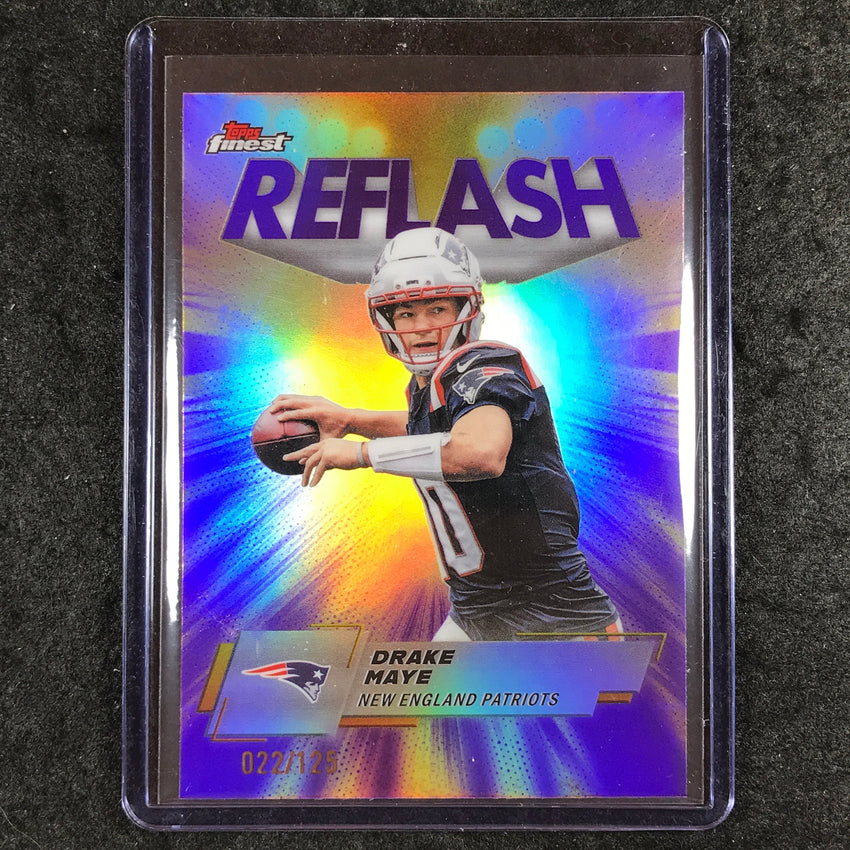 2025 Topps Finest NFL DRAKE MAYE Reflash Purple 22/125