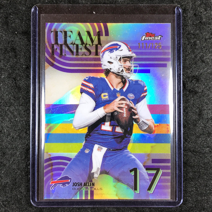 2025 Topps Finest NFL JOSH ALLEN Team Finest Purple 111/125