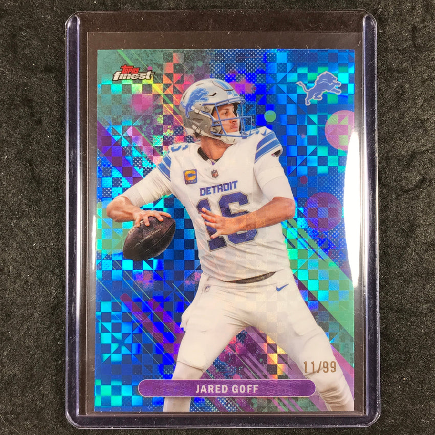 2025 Topps Finest NFL JARED GOFF Common Blue X-Fractor 11/99