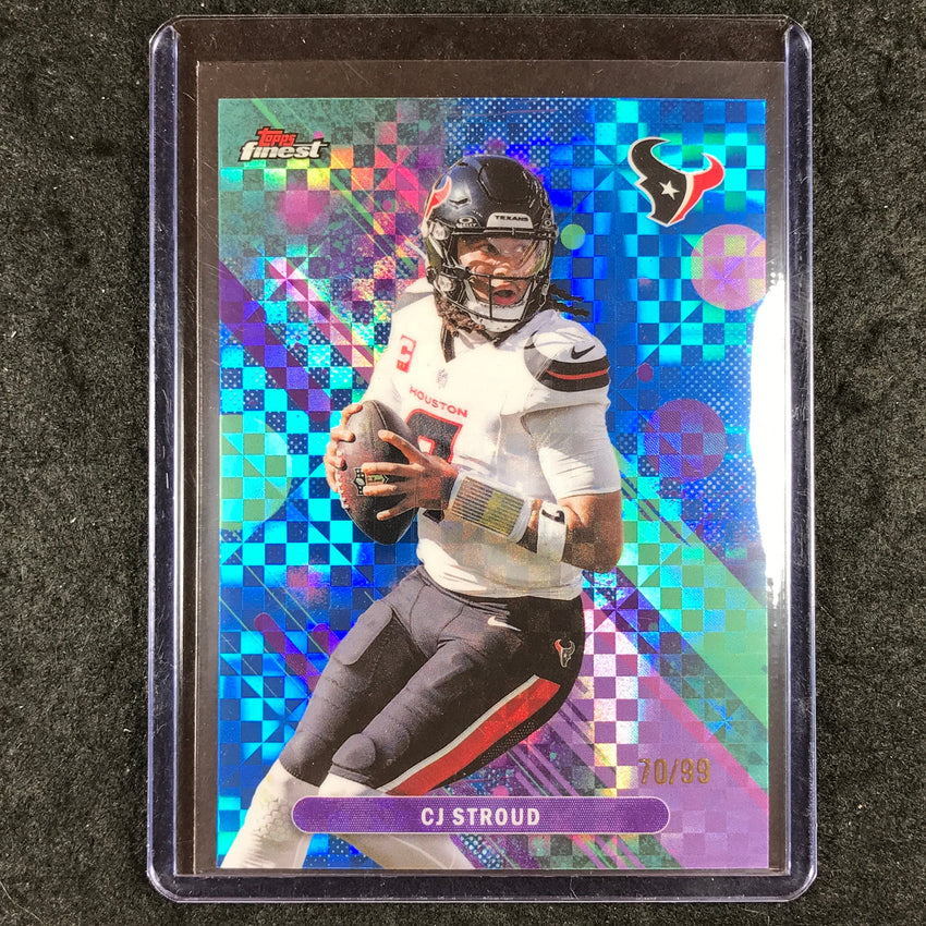 2025 Topps Finest NFL CJ STROUD Common Blue X-Fractor 70/99