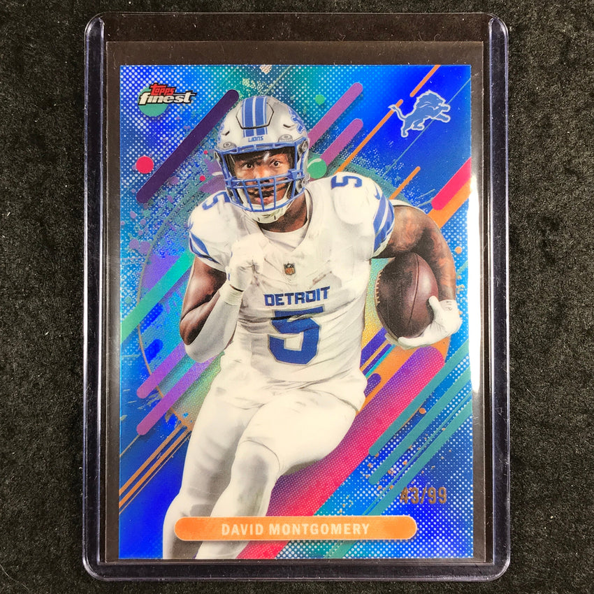 2025 Topps Finest NFL DAVID MONTGOMERY Rare Blue 43/99