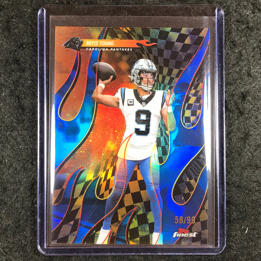 2025 Topps Finest NFL BRYCE YOUNG Torchers Blue 58/99