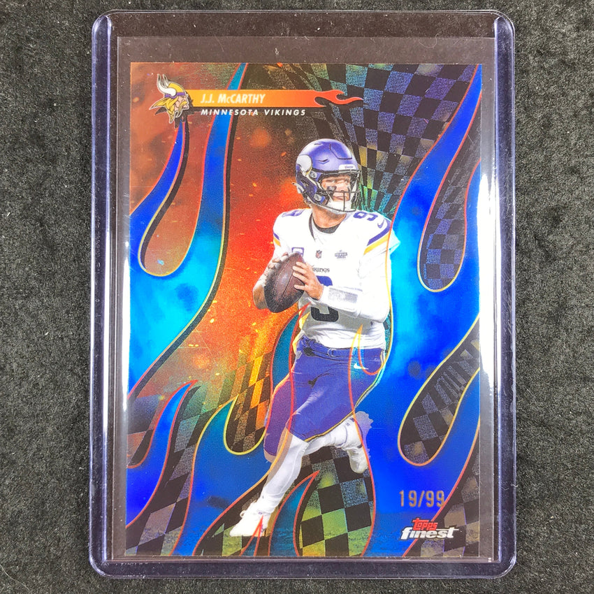 2025 Topps Finest NFL J.J. MCCARTHY Torchers Blue 19/99