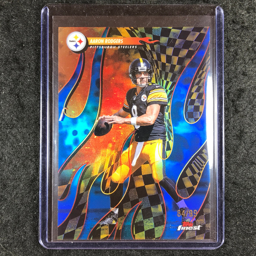 2025 Topps Finest NFL AARON RODGERS Torchers Blue 84/99