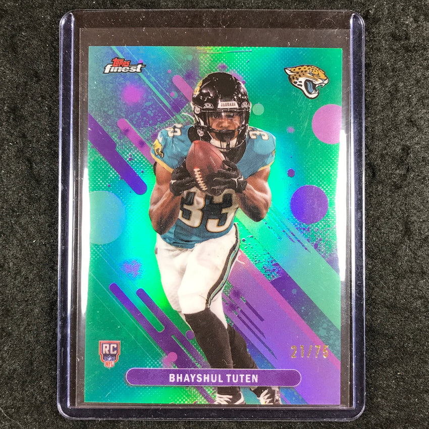 2025 Topps Finest NFL BHAYSHUL TUTEN Common Rookie Green 21/75