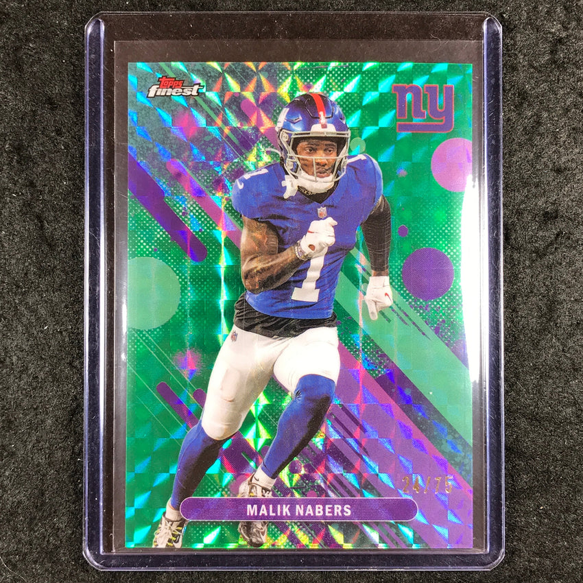 2025 Topps Finest NFL MALIK NABERS Common Green Geometric 24/75