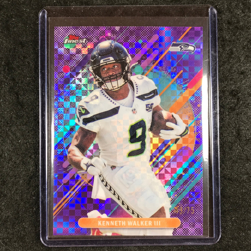 2025 Topps Finest NFL KENNETH WALKER III Rare Purple X-Fractor 43/75