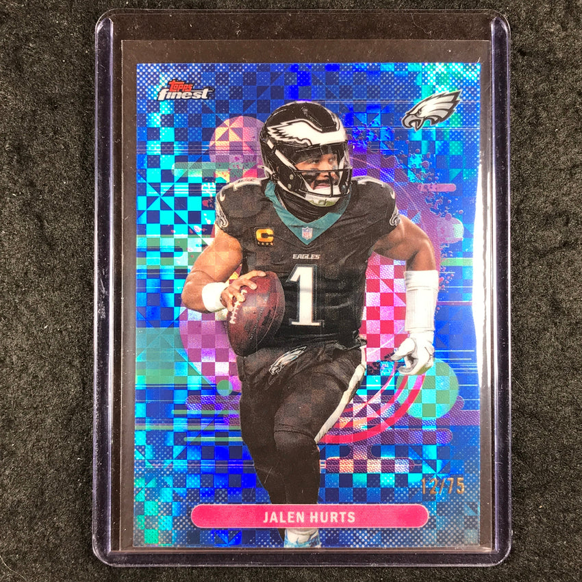 2025 Topps Finest NFL JALEN HURTS Uncommon Blue X-Fractor 12/75