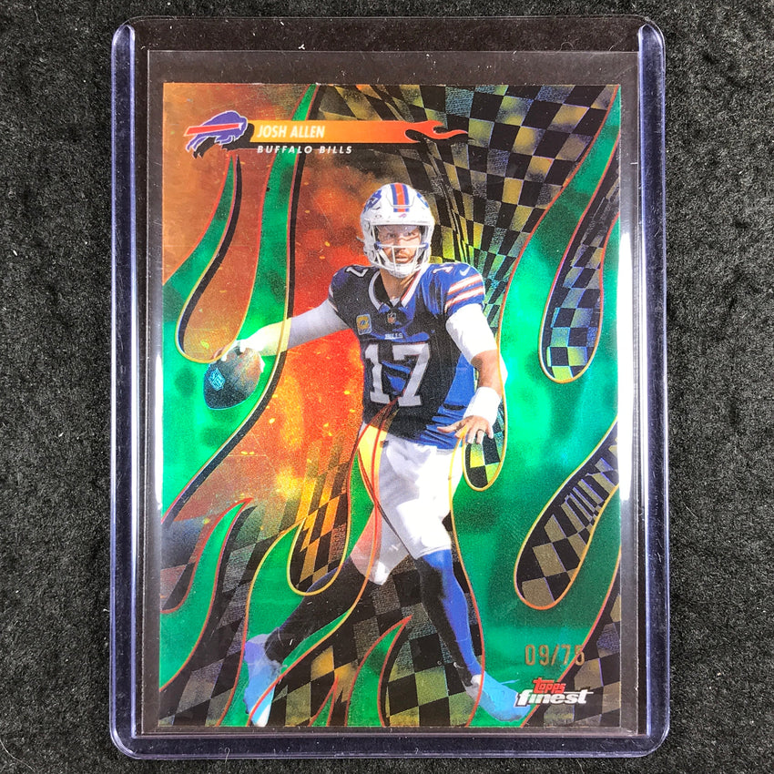 2025 Topps Finest NFL JOSH ALLEN Torchers Green 9/75