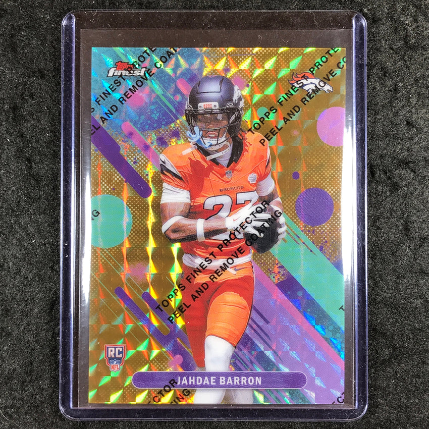 2025 Topps Finest NFL JAHDAE BARRON Common Rookie Gold Geometric 28/50