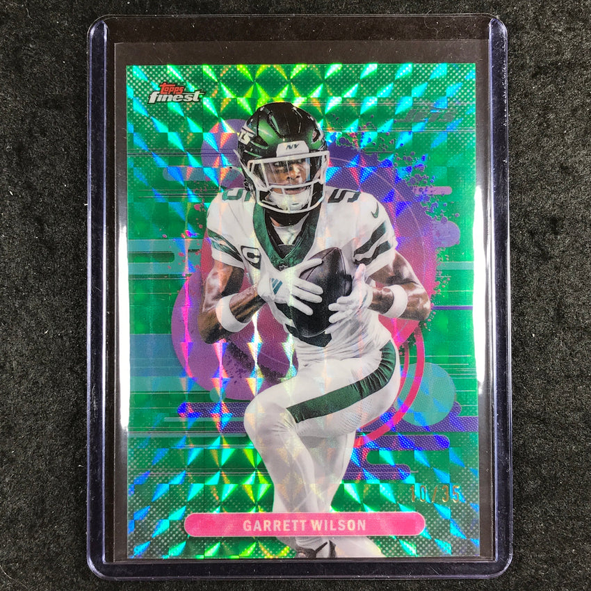 2025 Topps Finest NFL GARRETT WILSON Uncommon Green Geometric 10/35